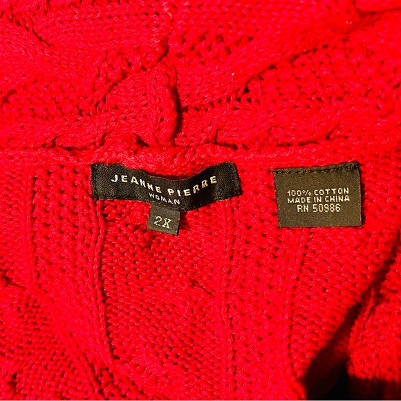 🔥Red Sweater plus size 2x by Jeanne Pierre - Picture 4 of 7